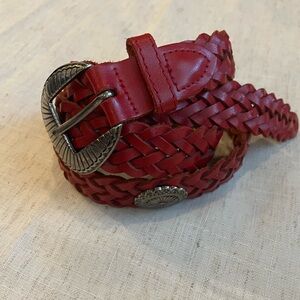 ❌SOLD❌Genuine red leather western style belt